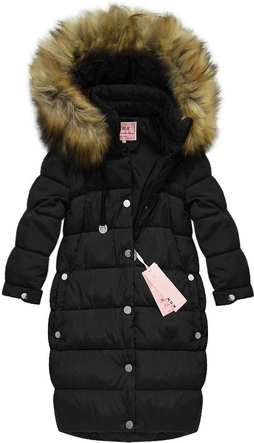 PIKOWANA KURTKA Z RĘKAWEM 3/4 CZARNA (W610)