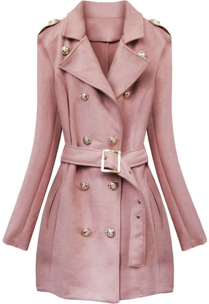 DWURZĘDOWY PŁASZCZYK PUDROWY RÓŻ (572ART)