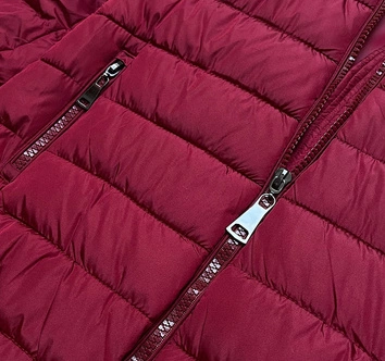 DAMSKA KURTKA Z SUWAKAMI BORDOWA (8975-B)