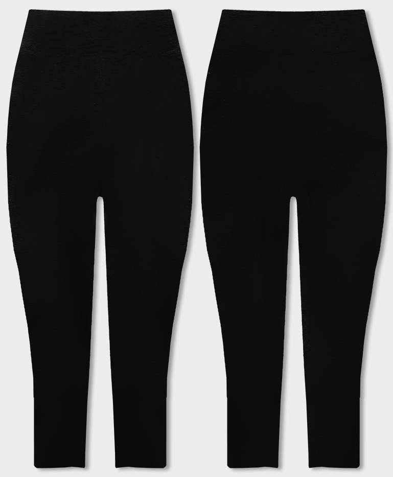 Bawełniane legginsy rybaczki czarne (YW01045-a1)
