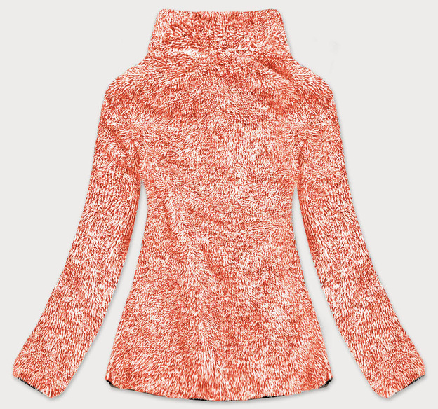 Pluszowa damska bluza melanż pomarańczowa (HH009-48)