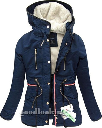 GRANATOWA PARKA ZIMOWA GO-START (CK21W)