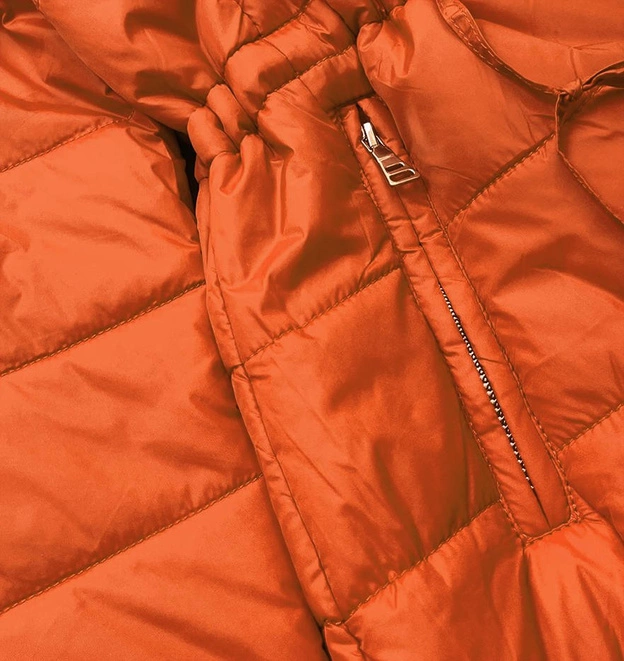 Dwustronna kurtka damska pomarańczowa (w556-1)