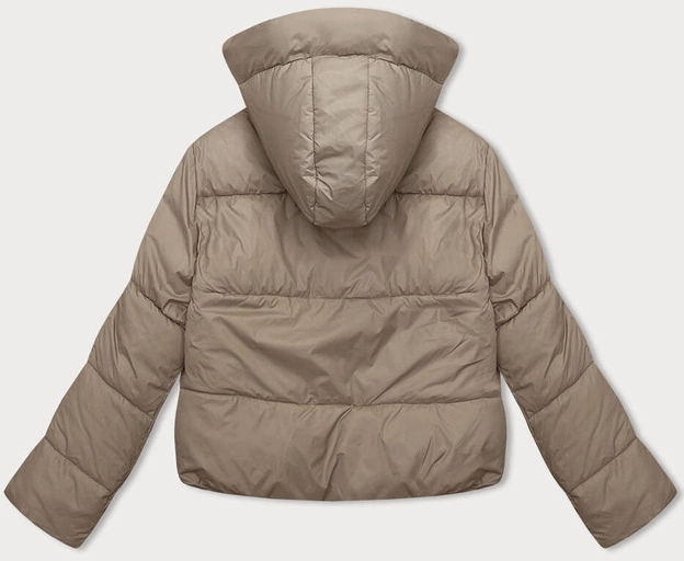 Krótka zimowa kurtka damska puchowa J Style beżowa (16M9188-62)
