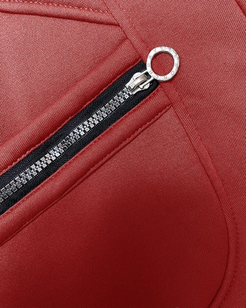 Damska bluza ze swetrowym kapturem czerwona (AMG-312A)