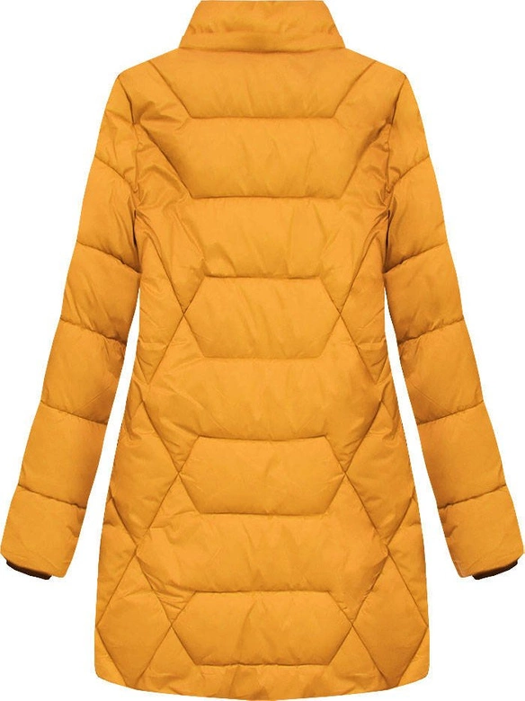 PIKOWANA KURTKA Z KAPTUREM ŻÓŁTA (B2644)
