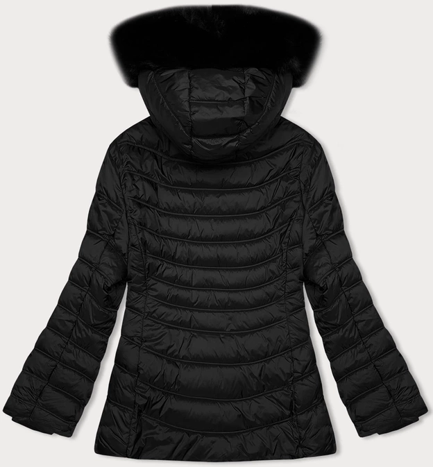 Przejściowa kurtka damska z kapturem J Style czarna (11Z8093)