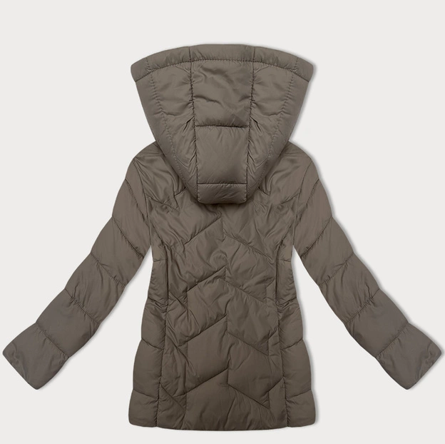 Taliowana kurtka damska z kapturem J Style beżowa (16M9191-62)