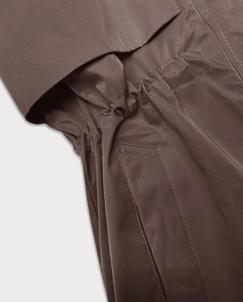 Kurtka damska z podwijanymi rękawami LHD brązowa (LHD-24591)