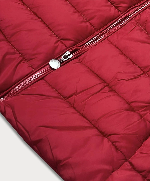 Krótka kurtka damska zimowa czerwona (YP-20091-8)