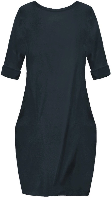 BAWEŁNIANA SUKIENKA OVERSIZE GRANATOWA (X1831X)