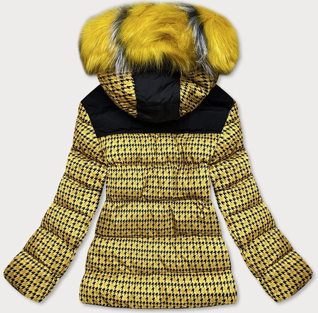 Sportowa kurtka przejściowa damska żołta (xw806)