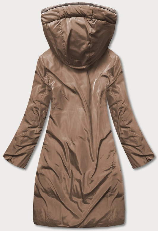 DŁUGA DWUSTRONNA KURTKA ZIMOWA CAPPUCCINO/CAMEL (L22-9852-62/301)