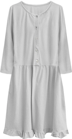 BAWEŁNIANA SUKIENKA OVERSIZE SZARA (305ART)