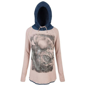BLUZA Z BŁYSZCZĄCĄ RÓŻĄ BRUDNY RÓŻ (5092)