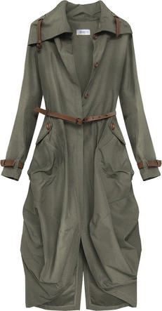 OVERSIZOWY TRENCZ KHAKI (557ART)