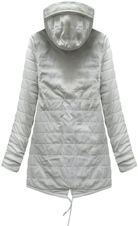 DWUSTRONNA PARKA Z KAPTUREM SZARA (W0236BIG)