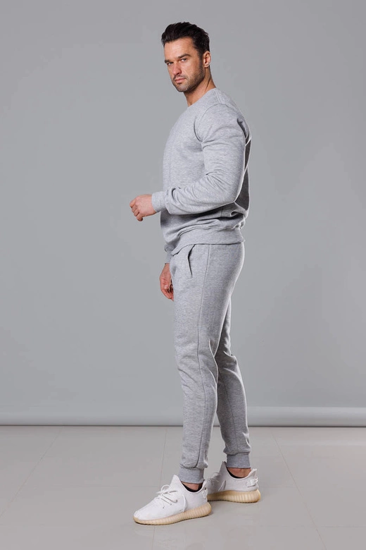 Komplet dresowy męski jasny szary (68C10380-2)