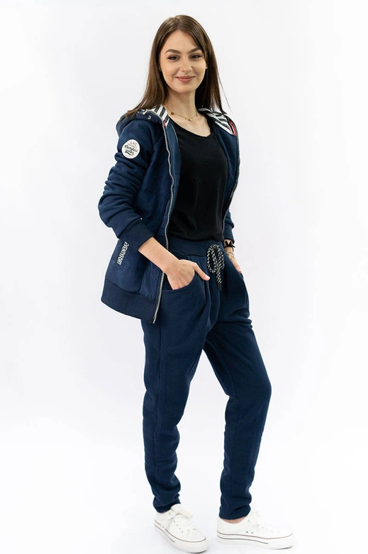 KOMPLET DRESOWY DAMSKI GRANATOWY (AMG683A)