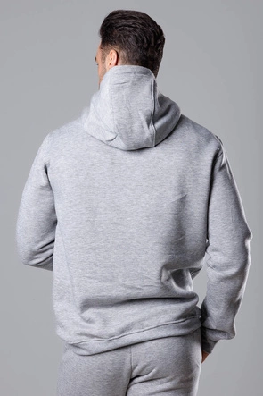 Męska bluza z kapturem jasna szara (68B2009-2)