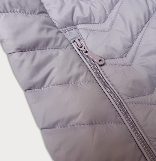 Pikowana kurtka damska z kapturem J Style jasny wrzos (16M9238-35)