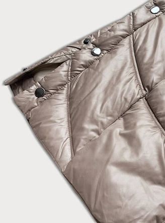 Lekka długa kurtka damska camel (H-203)