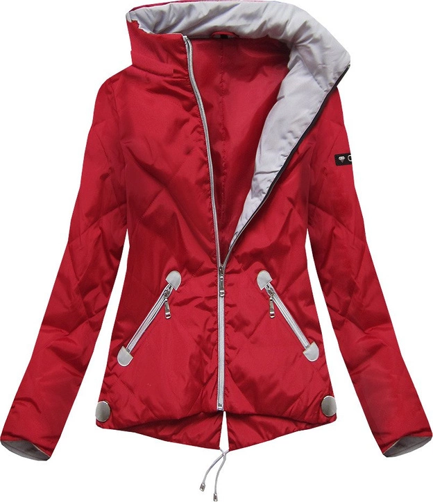 KURTKA Z KAPTUREM CZERWONA (B9517)