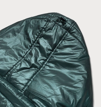 Przejściowa kurtka damska plus size butelkowa zieleń (7724plus)