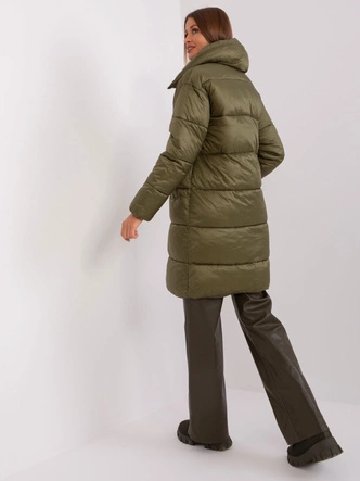 Lekka puchowa kurtka zimowa damska Factory Price khaki (TR8310)