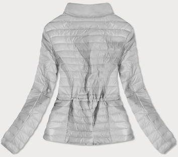 Pikowana kurtka damska szara (6651-61c)