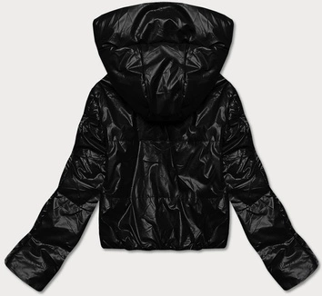 Krótka kurtka damska czarna (B8138-1)