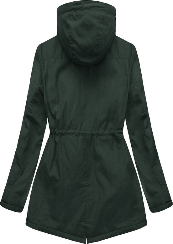 KURTKA TYPU PARKA BUTELKOWA ZIELEŃ (B2649)