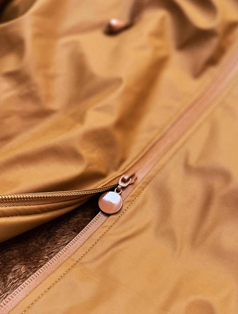 WODOODPORNA KURTKA DAMSKA TYPU SZTORMIAK MUSZTARDOWA (H1000-37)