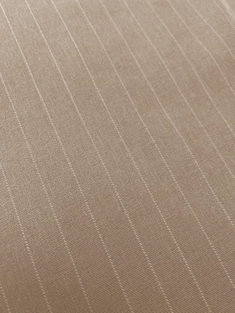 Szerokie spodnie damskie w paseczki ciemny beż (18629)