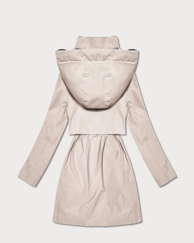 Prosta kurtka damska na podszewce Goodlookin jasny beżowy (KK60409-5#)