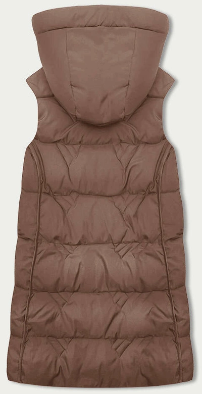 Bezrękawnik damski z kapturem S'West cappuccino (B8175-12)