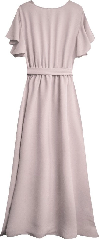 SUKIENKA MAXI Z KOPERTOWYM DEKOLTEM ANTYCZNY RÓŻ (360ART)