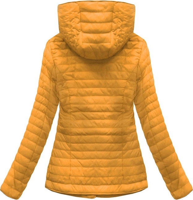 Kurtka z asymetrycznym zamkiem żółta (dl015)