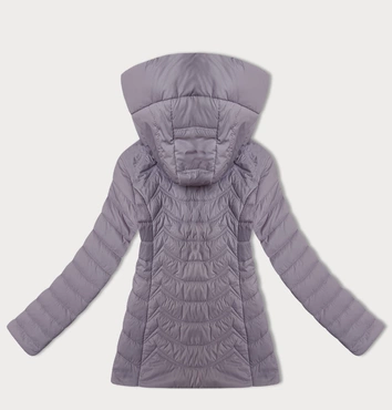 Pikowana kurtka damska z kapturem J Style jasny wrzos (16M9238-35)