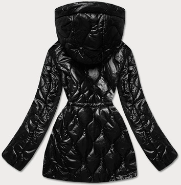 Kurtka damska z ozdobną podszewką czarna (bh2182)