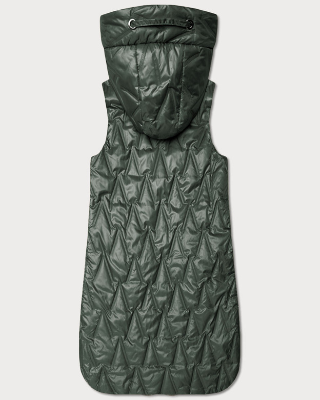 Lekka kamizelka damska ze złotym zamkiem Goodlookin khaki (B8586/B8587-11)