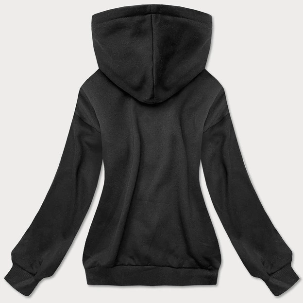 ROZPINANA DWUKOLOROWA BLUZA DAMSKA CZARNO-RÓŻOWA (26039)