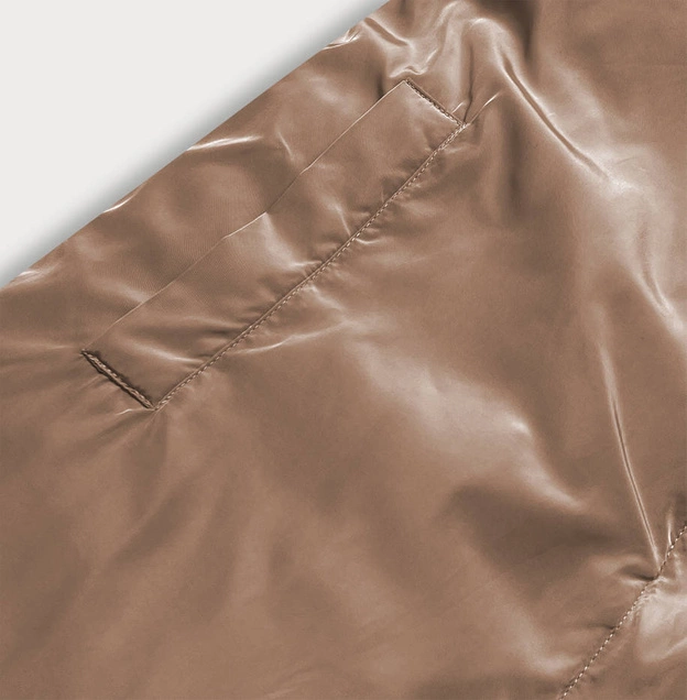 DŁUGA DWUSTRONNA KURTKA ZIMOWA CAPPUCCINO/CAMEL (L22-9852-62/301)