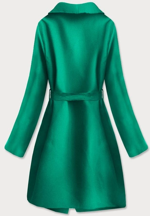 MINIMALISTYCZNY PŁASZCZ DAMSKI ZIELONY (747ART)