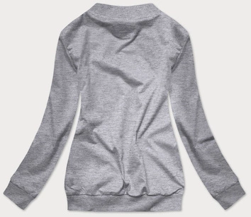 CIENKA BLUZA SPORTOWA DAMSKA ZE ŚCIĄGACZAMI SZARA (20001)