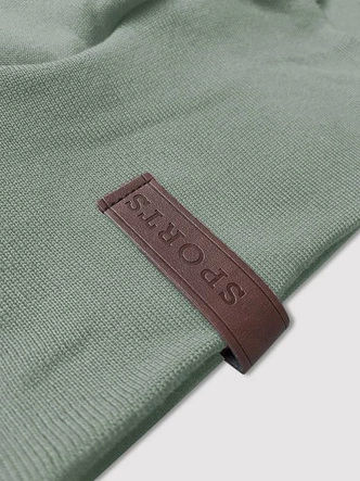 Gładka bluza damska z kapturem LHD szarozielona (AMG169)