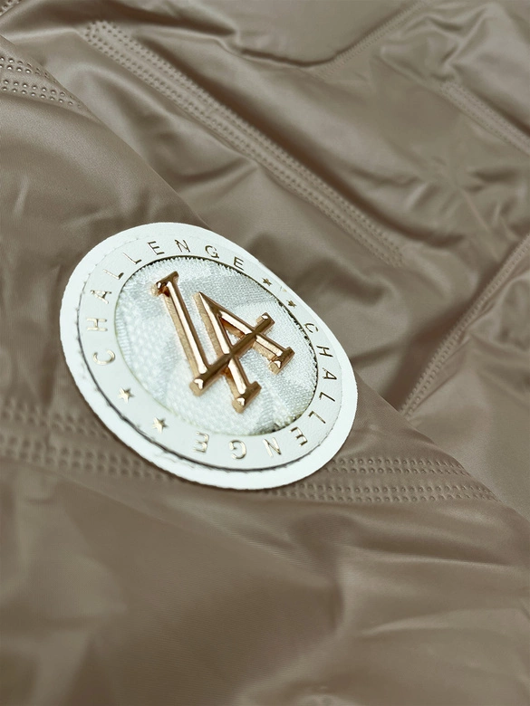 Cienka kurtka damska ze stójką S'West ciemny beżowy (B8363-12)