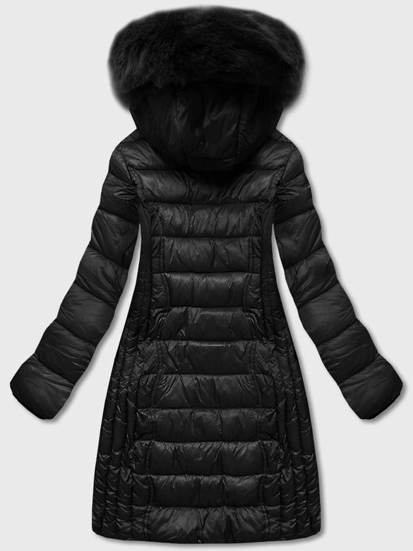 Lekka kurtka przejściowa damska czarna (b8058-1)