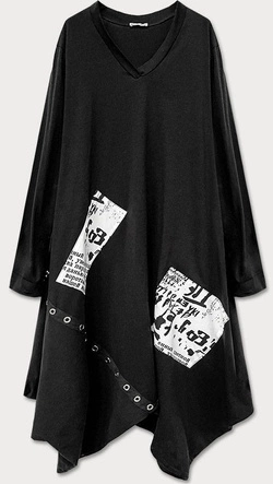 DŁUGA BAWEŁNIANA SUKIENKA CZARNA (50655)