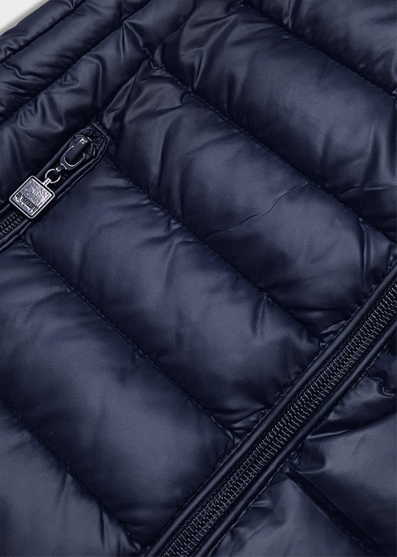 Bezrękawnik ze stójką damski granatowy (b2722-3)